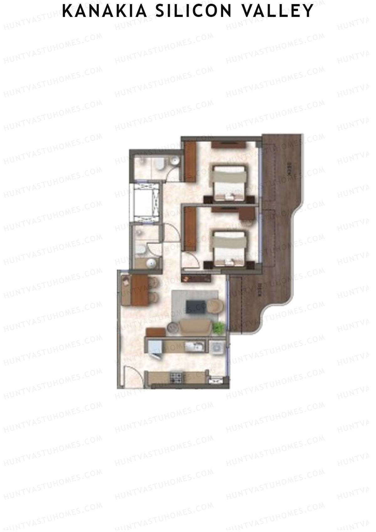Kanakia Silicon Valley Tower B Unit 8 Floor Plan