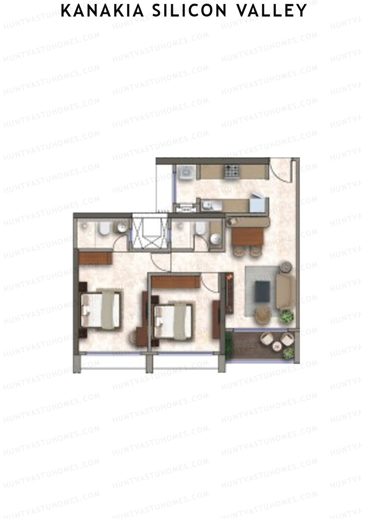 Kanakia Silicon Valley Tower C Unit 2 Floor Plan