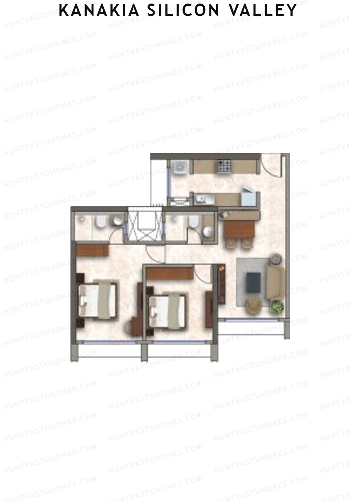 Kanakia Silicon Valley Tower C Unit 2 Floor Plan