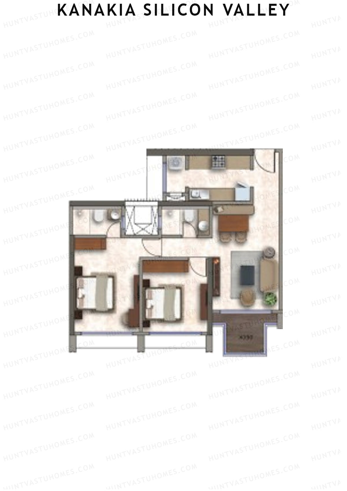 Kanakia Silicon Valley Tower C Unit 2 Floor Plan