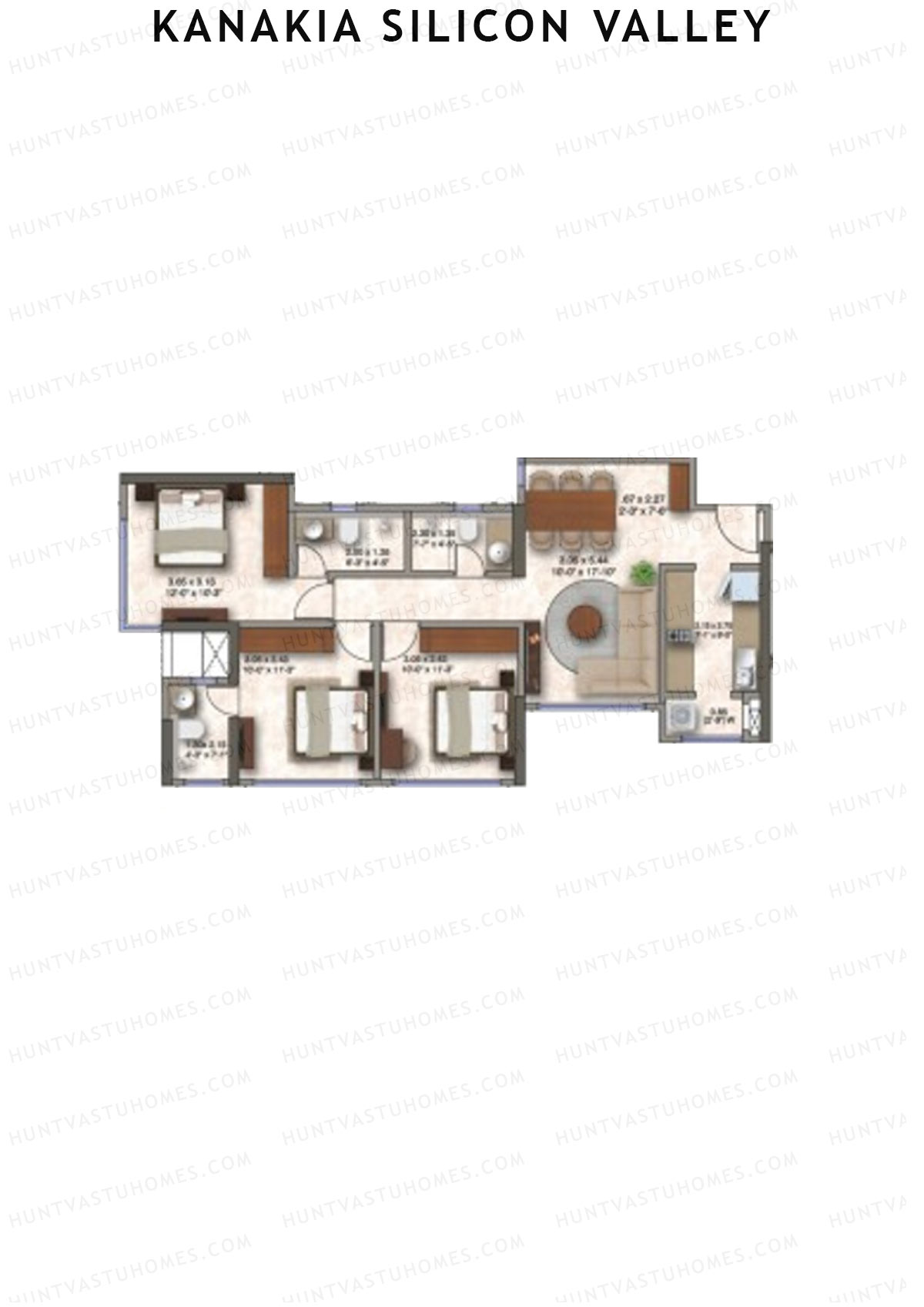 Kanakia Silicon Valley Tower C Unit 3 Floor Plan
