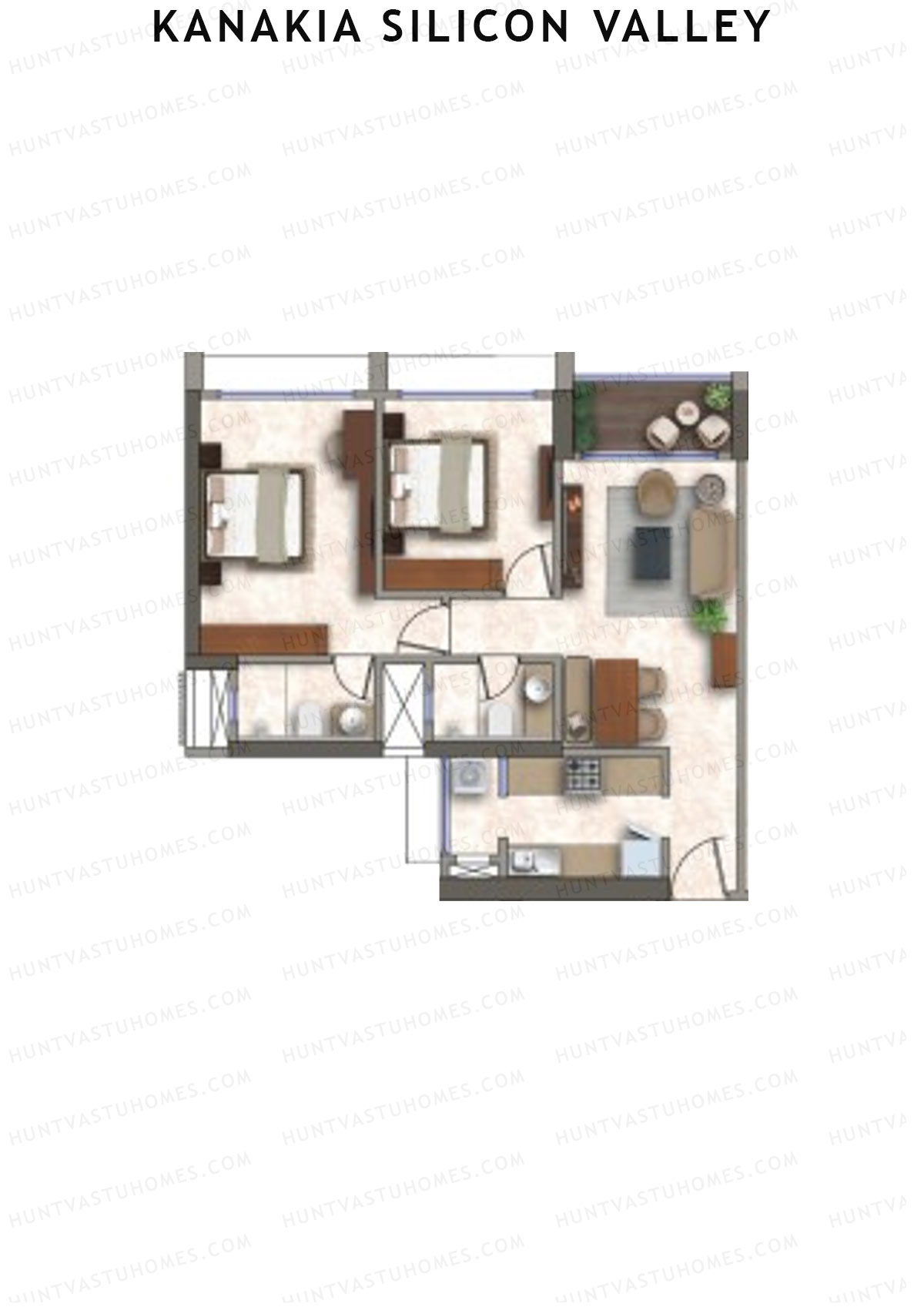 Kanakia Silicon Valley Tower D Unit 4  Floor Plan