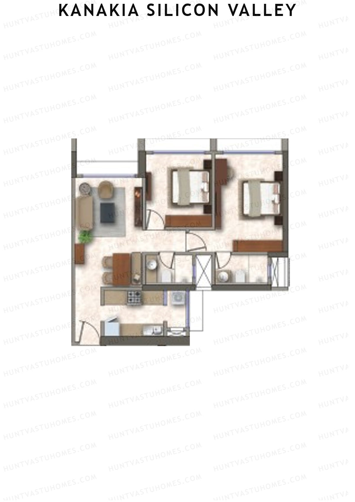Kanakia Silicon Valley Tower D Unit 5  Floor Plan