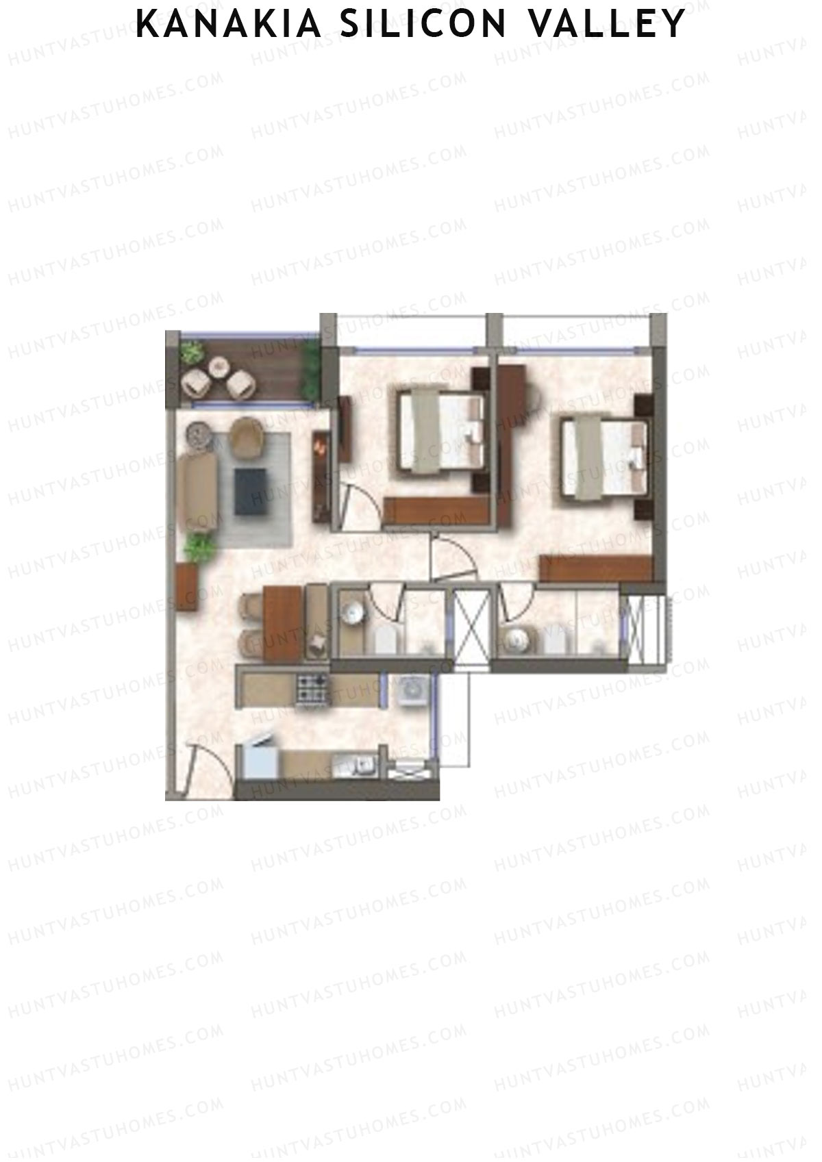 Kanakia Silicon Valley Tower D Unit 5  Floor Plan