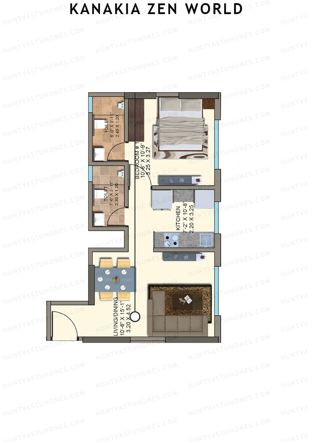 Kanakia Zen World Wing C Unit 4 Floor Plan