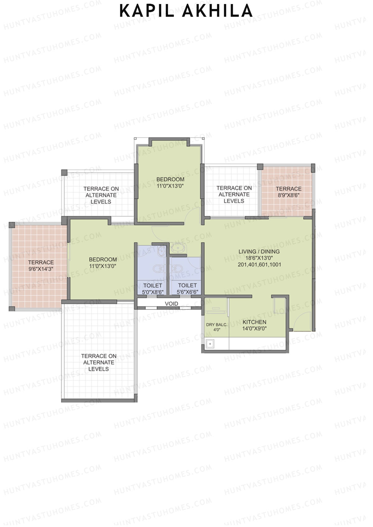 Kapil Akhila Tower A Unit 1  Floor Plan