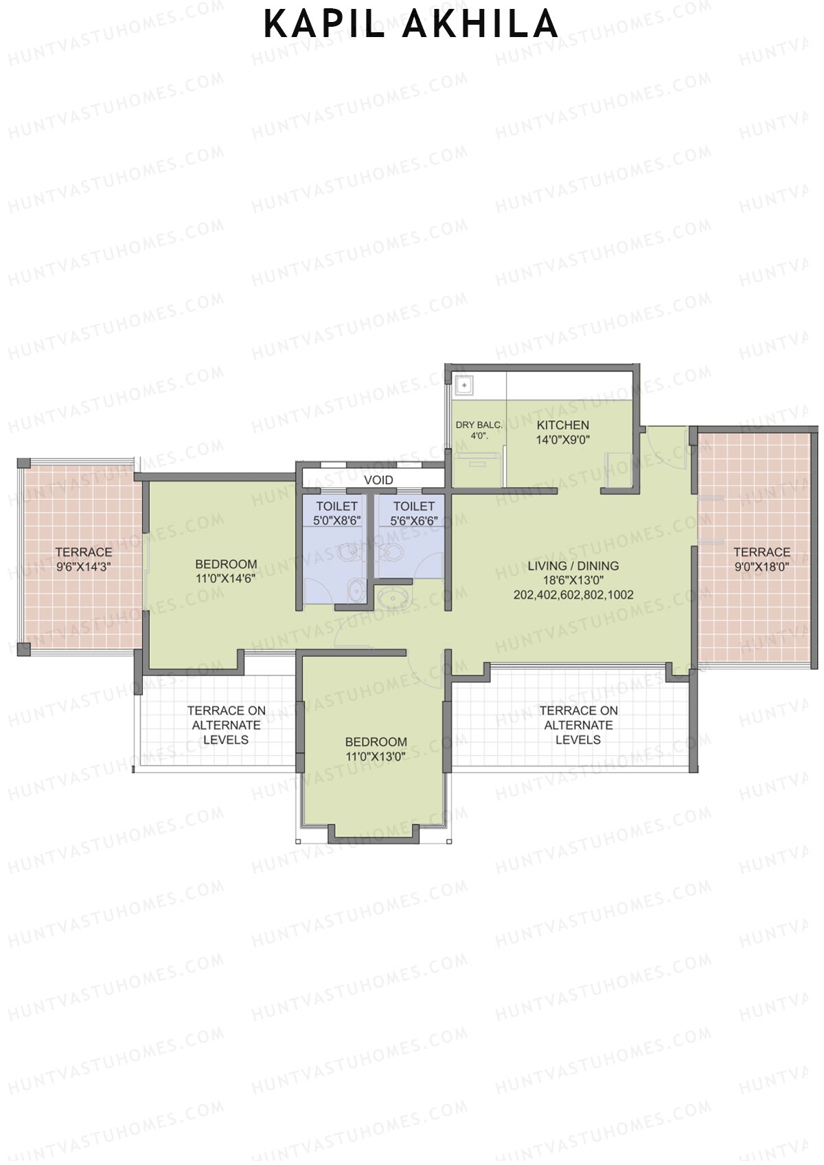 Kapil Akhila Tower A Unit 2  Floor Plan