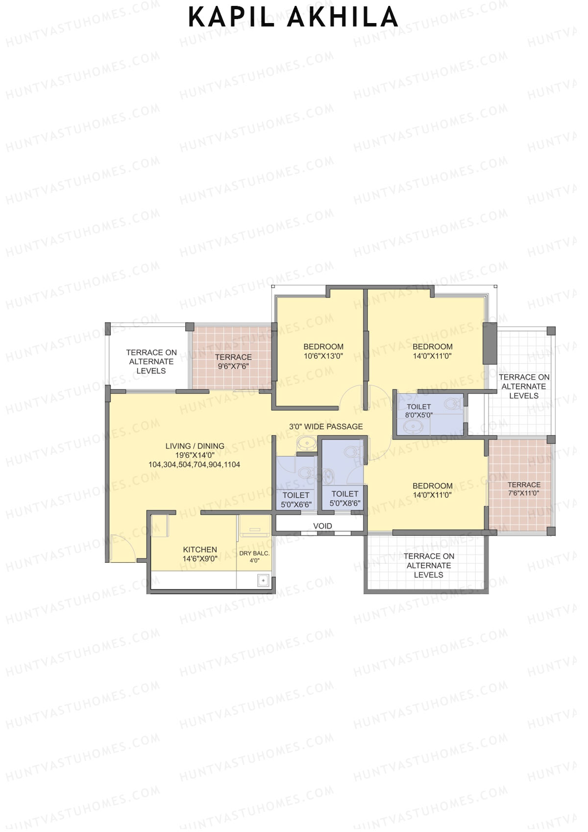 Kapil Akhila Tower A Unit 4  Floor Plan