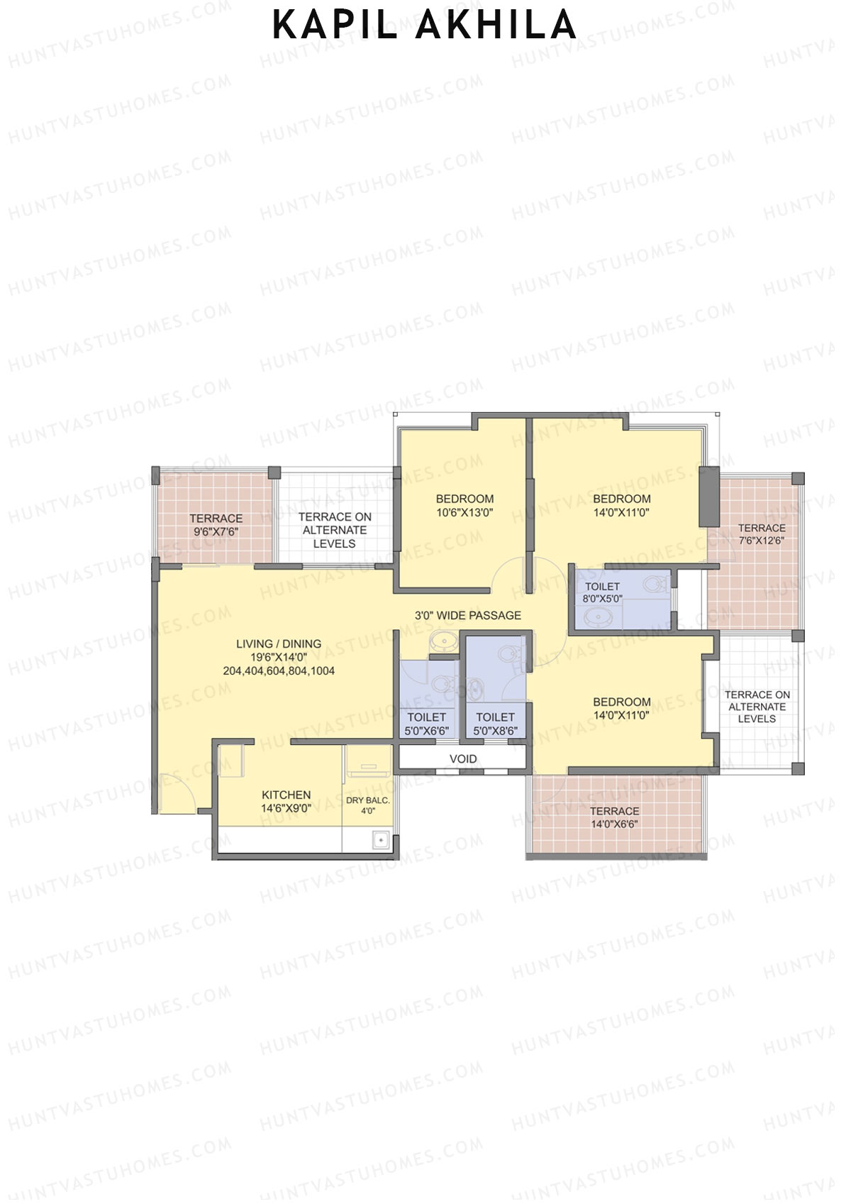 Kapil Akhila Tower A Unit 4  Floor Plan