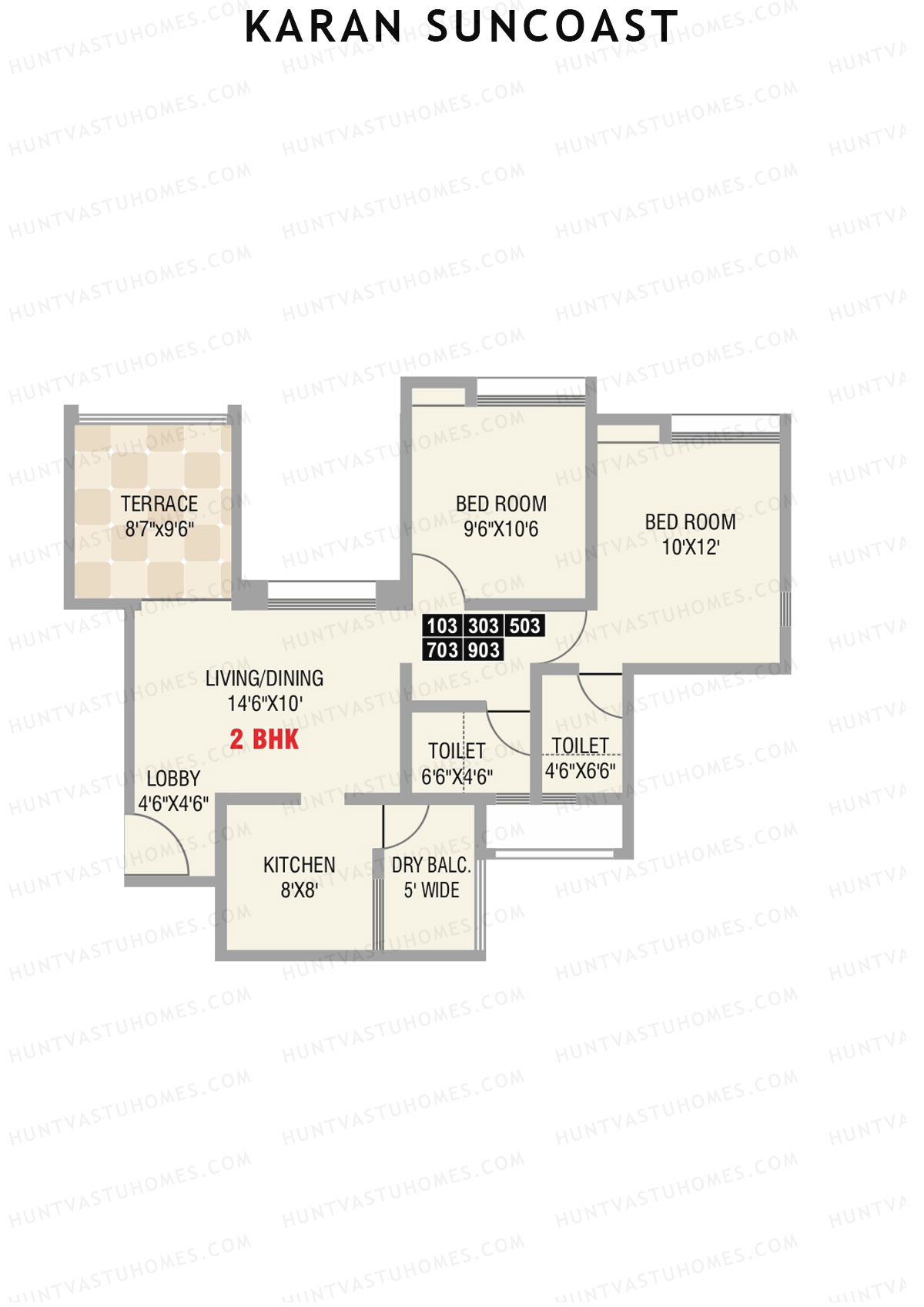 Karan Suncoast Tower A Unit 3 Floor Plan