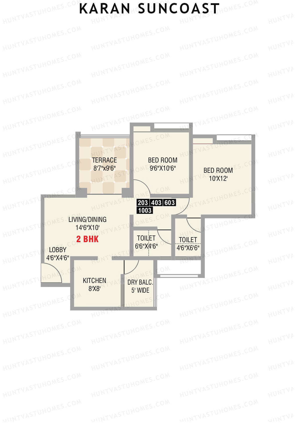 Karan Suncoast Tower A Unit 3 Floor Plan