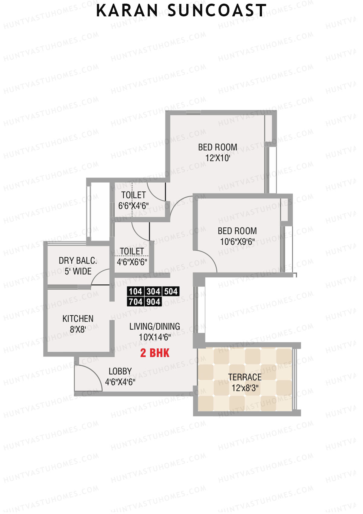 Karan Suncoast Tower A Unit 4 Floor Plan