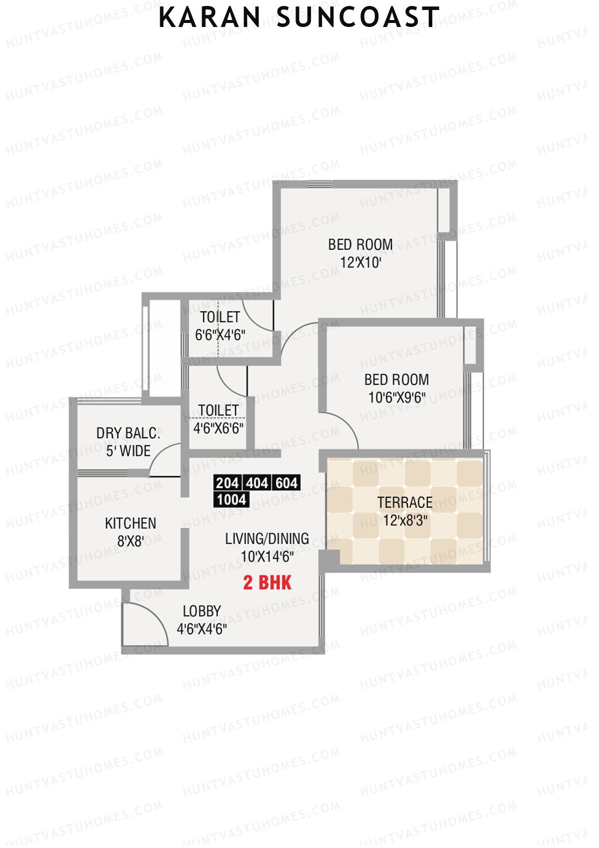 Karan Suncoast Tower A Unit 4 Floor Plan