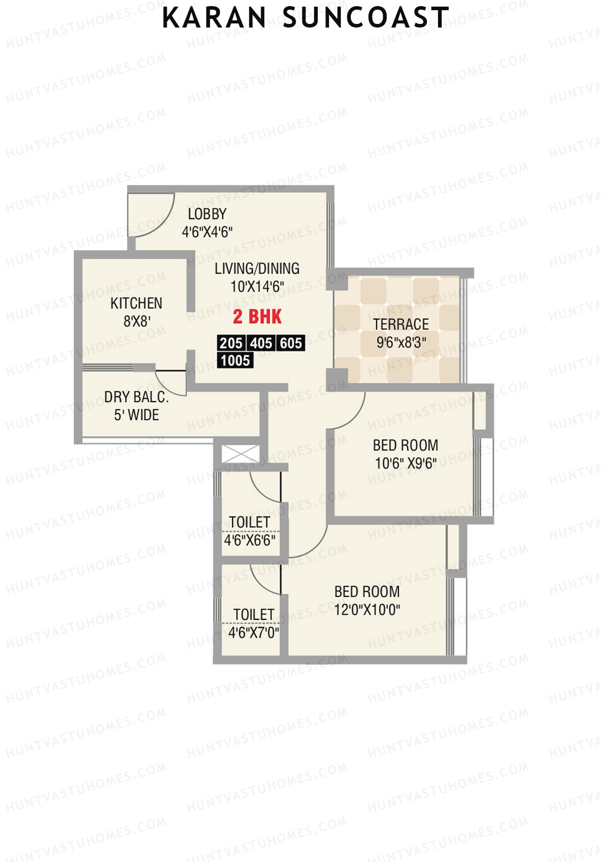 Karan Suncoast Tower A Unit 5 Floor Plan