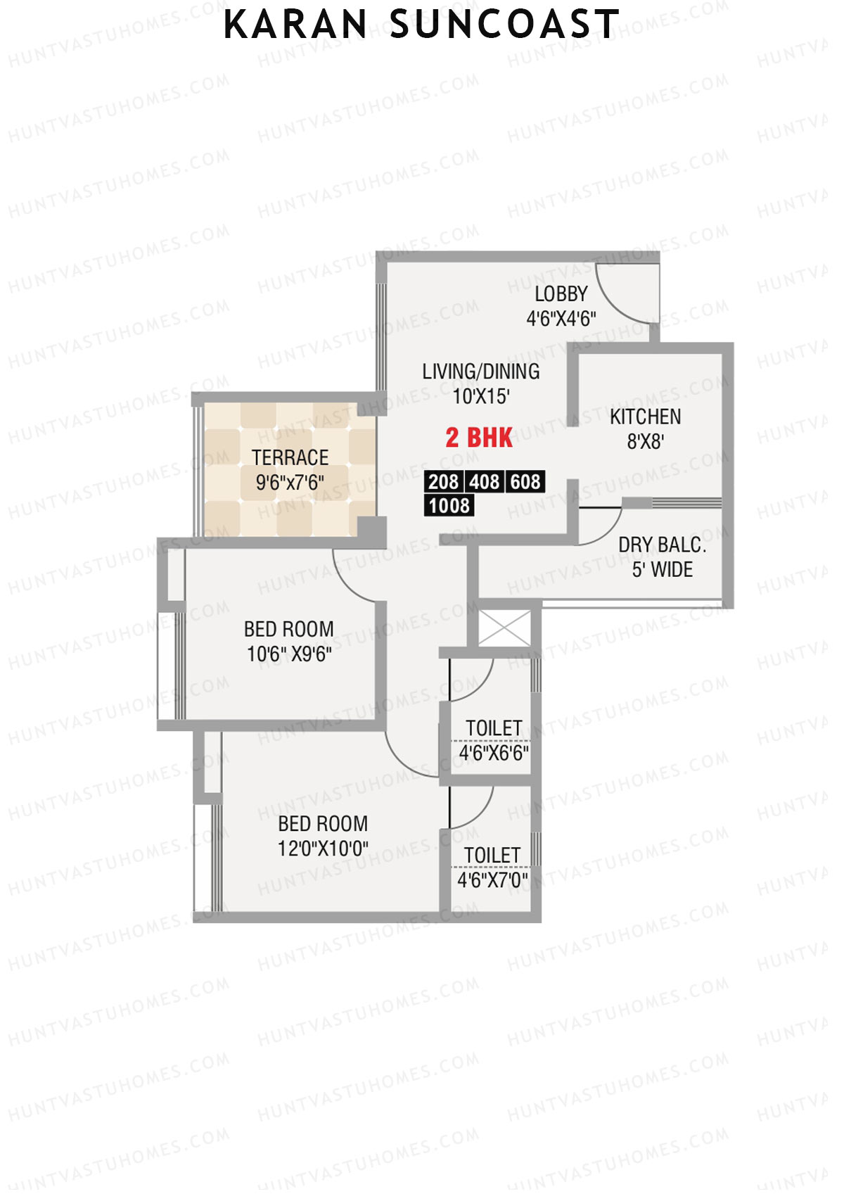 Karan Suncoast Tower A Unit 8 Floor Plan
