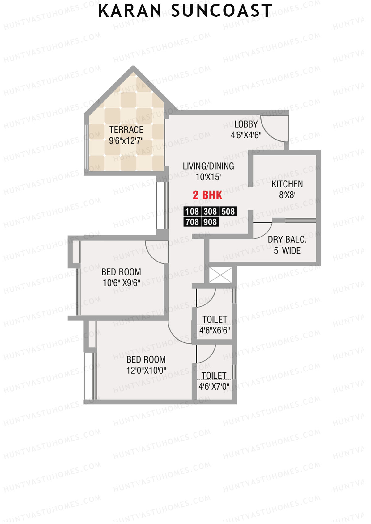 Karan Suncoast Tower A Unit 8 Floor Plan
