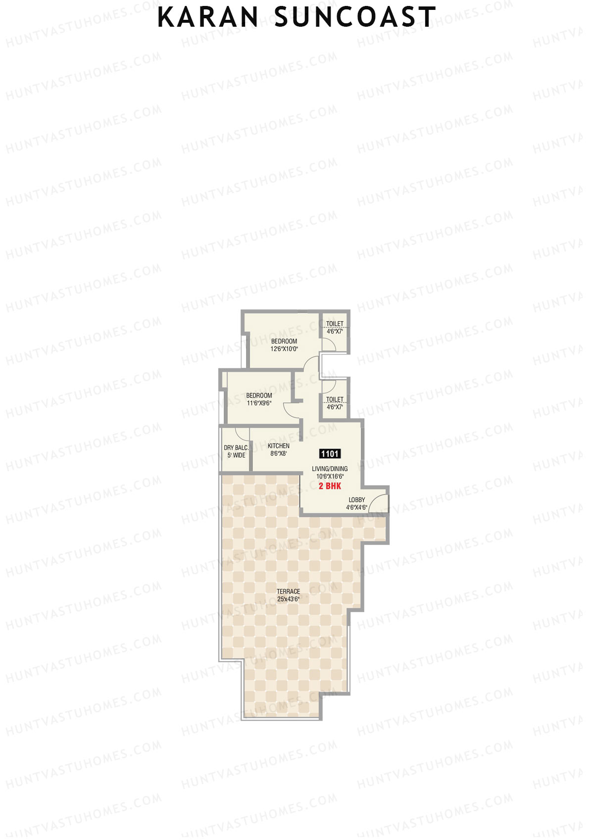 Karan Suncoast Tower B Unit 1 Floor Plan