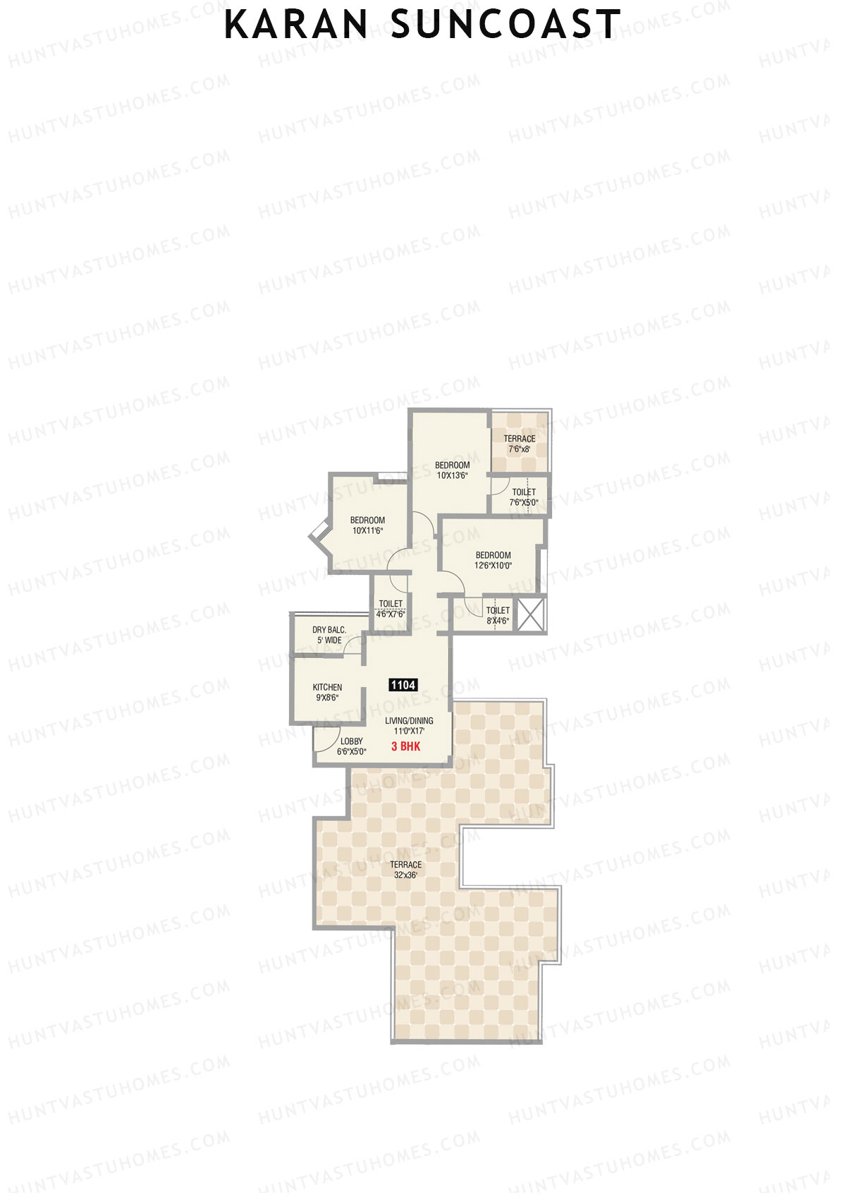 Karan Suncoast Tower B Unit 4 Floor Plan