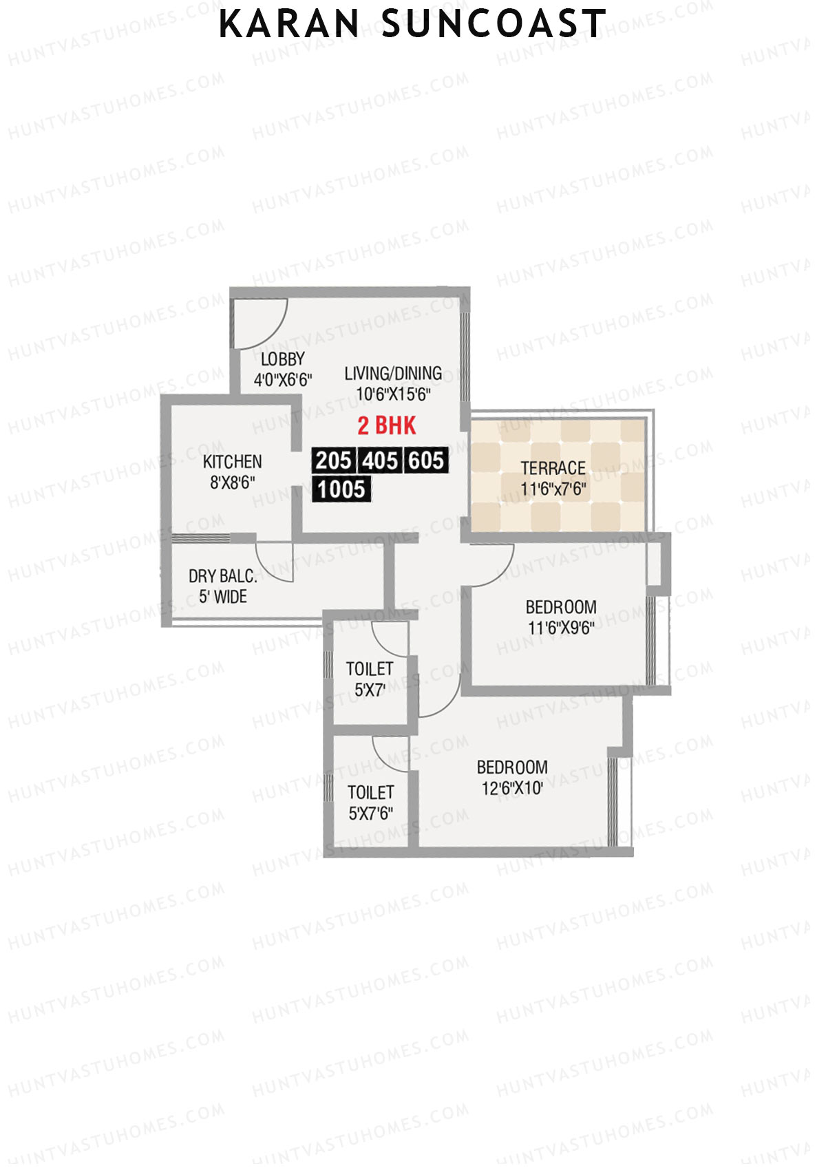 Karan Suncoast Tower B Unit 5 Floor Plan