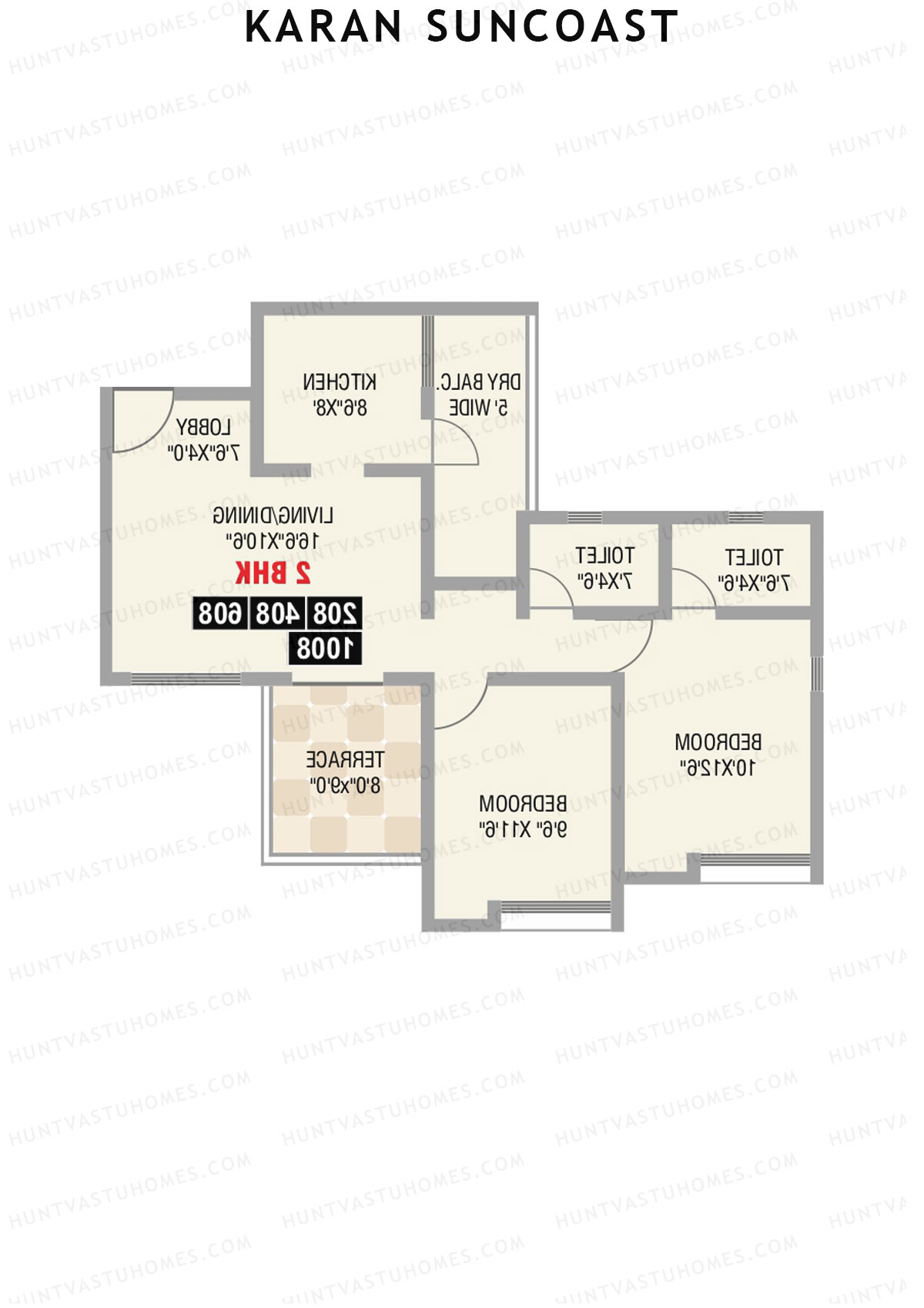 Karan Suncoast Tower B Unit 7 Floor Plan