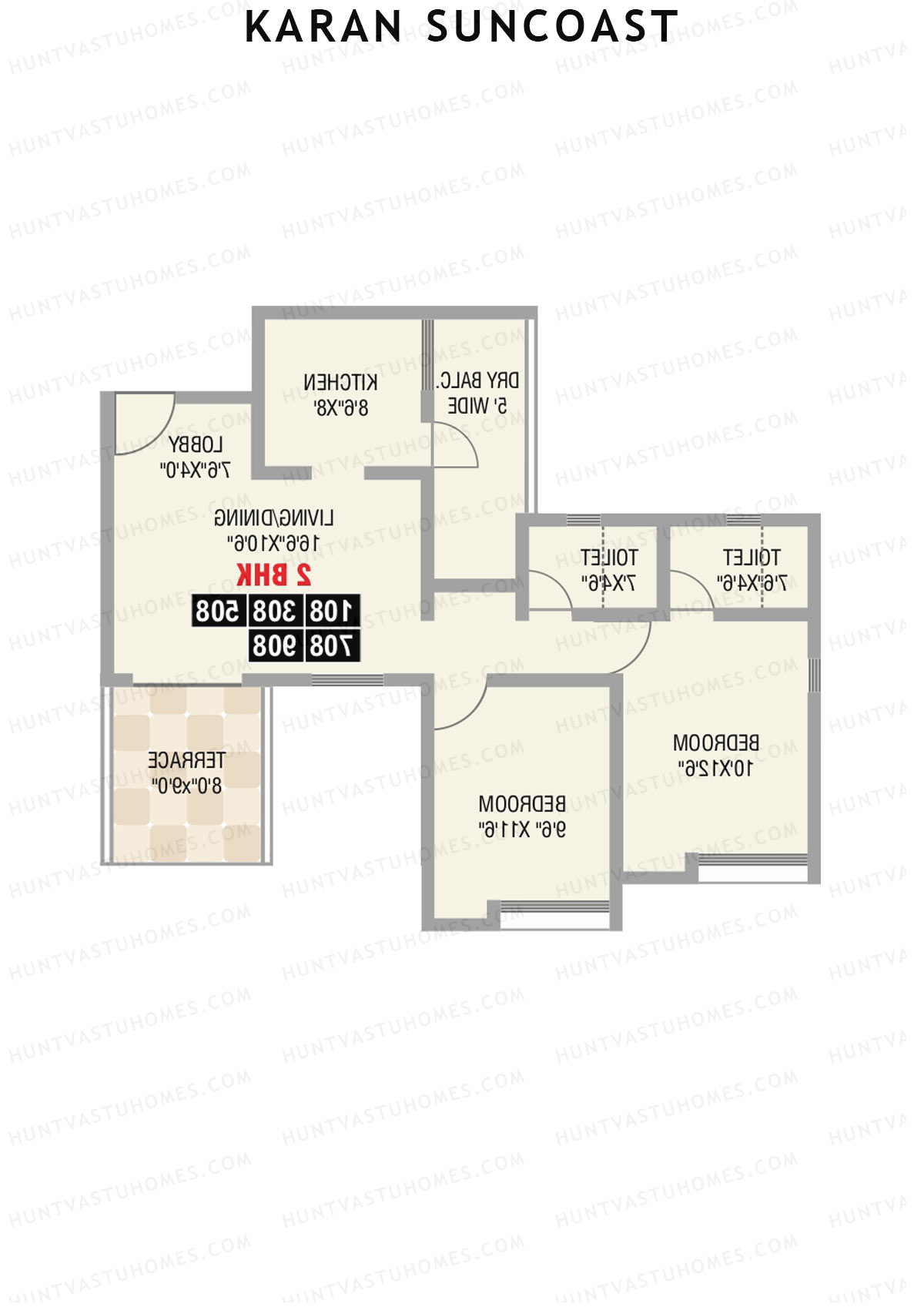 Karan Suncoast Tower B Unit 7 Floor Plan