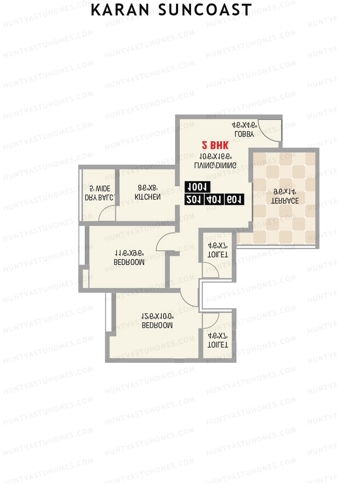 Karan Suncoast Tower B Unit 9 Floor Plan