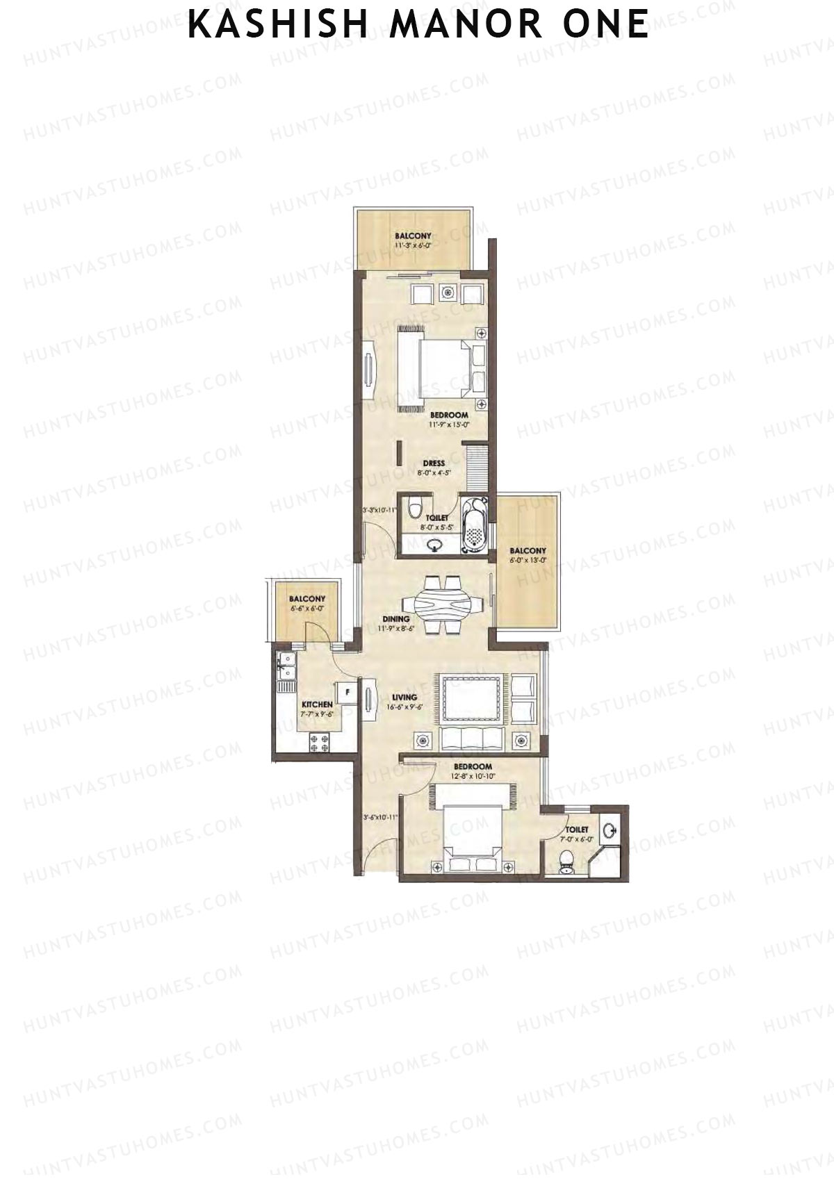 Kashish Manor One Block B1 Unit C Floor Plan