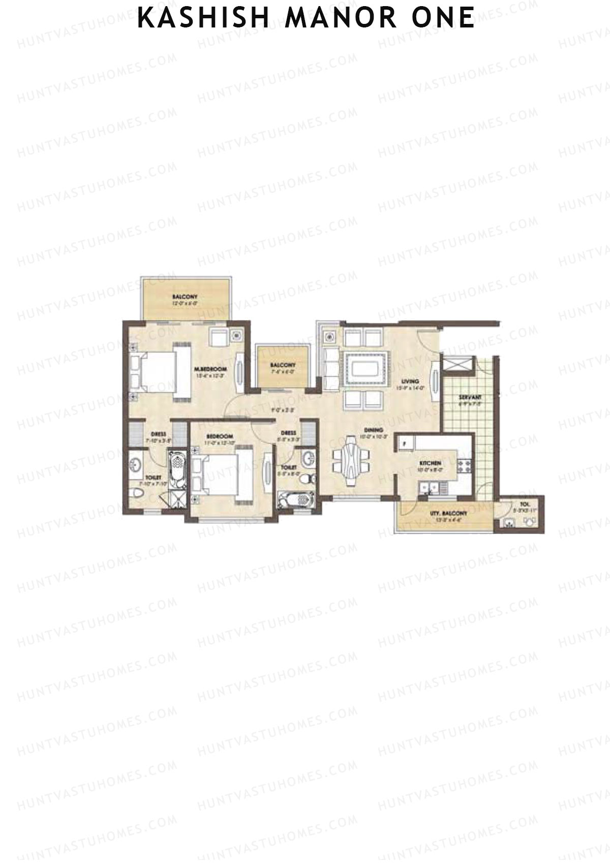 Kashish Manor One Block B3 Unit A Floor Plan