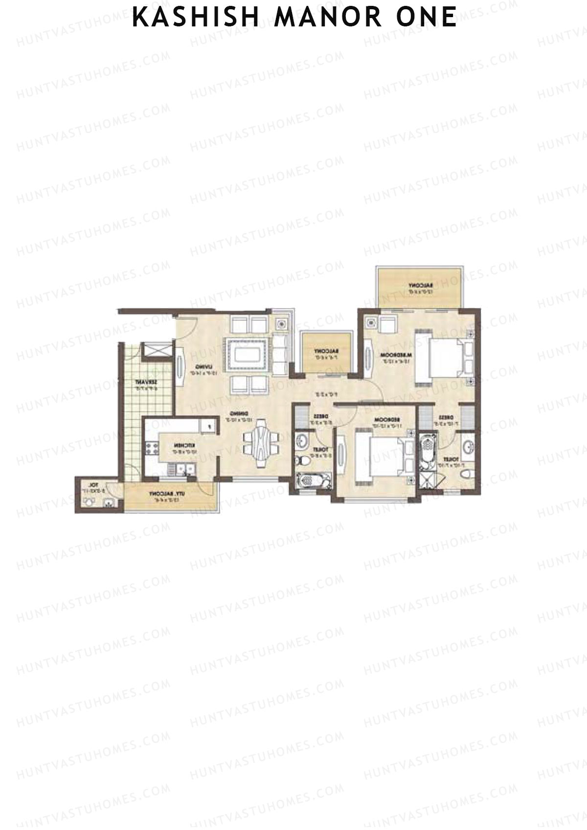 Kashish Manor One Block B3 Unit B Floor Plan