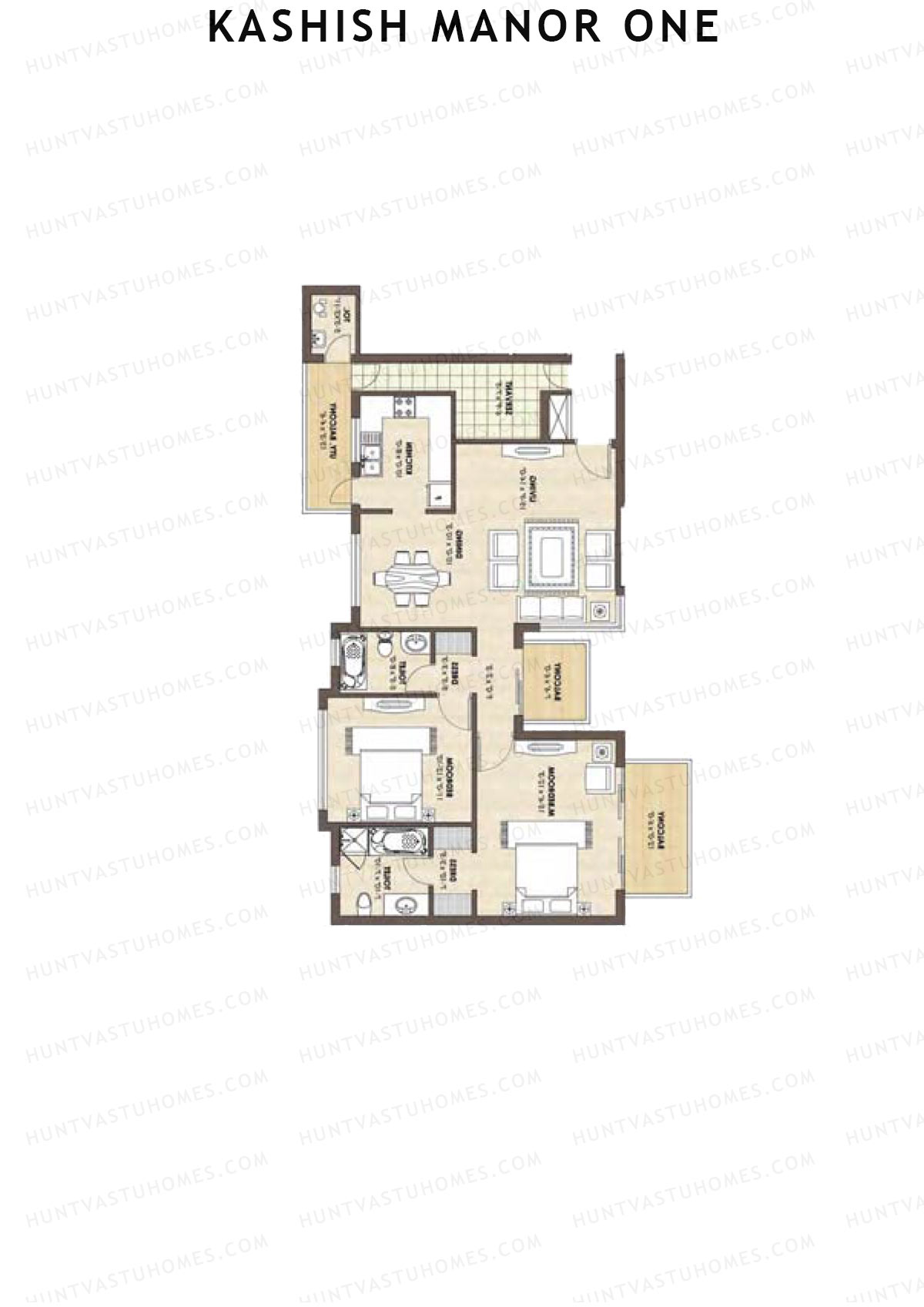 Kashish Manor One Block B4 Unit B Floor Plan