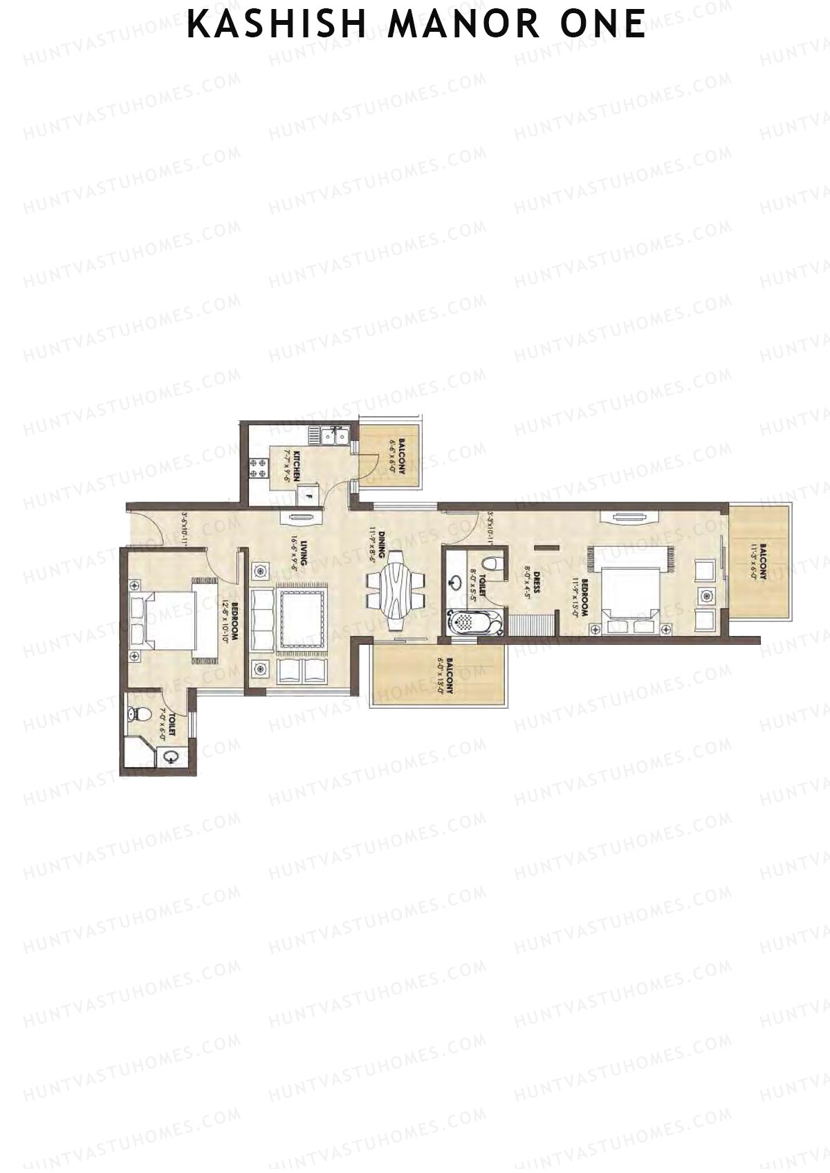 Kashish Manor One Block B4 Unit C Floor Plan