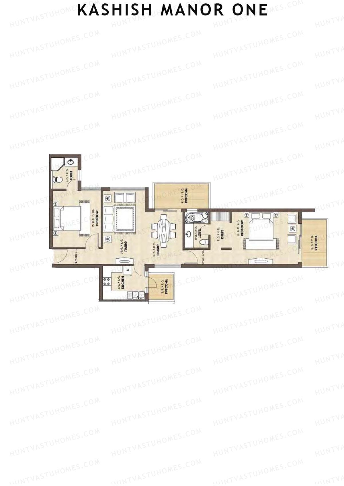 Kashish Manor One Block B5 Unit D Floor Plan