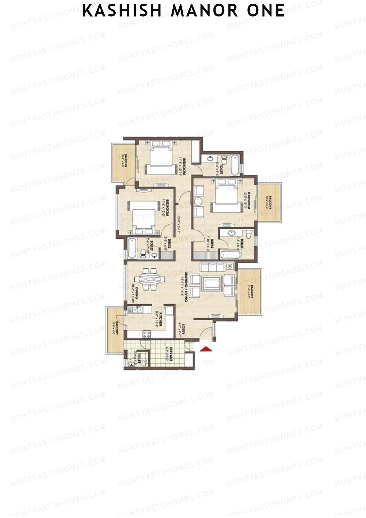 Kashish Manor One Block C2 Unit A Floor Plan