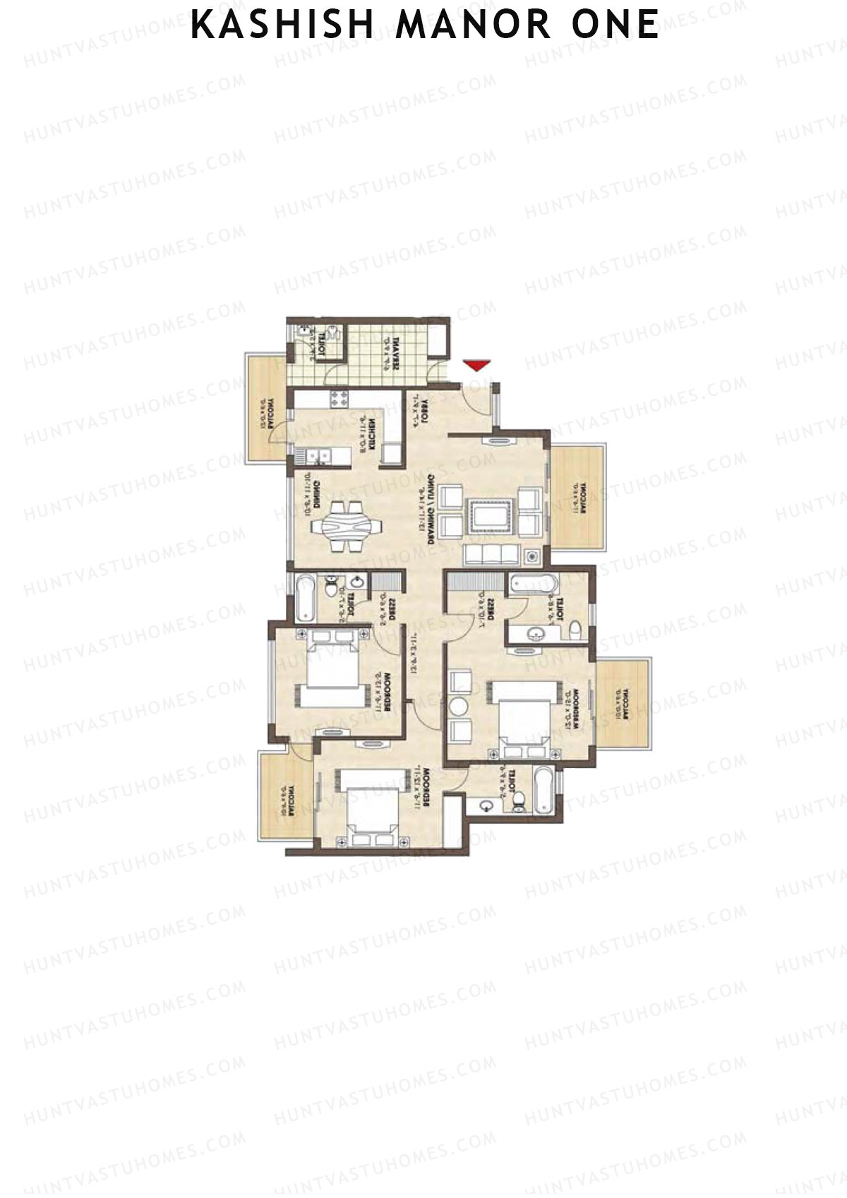 Kashish Manor One Block C2 Unit B Floor Plan