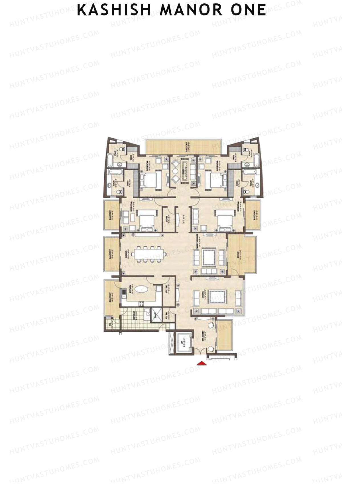 Kashish Manor One Block D Unit B Floor Plan