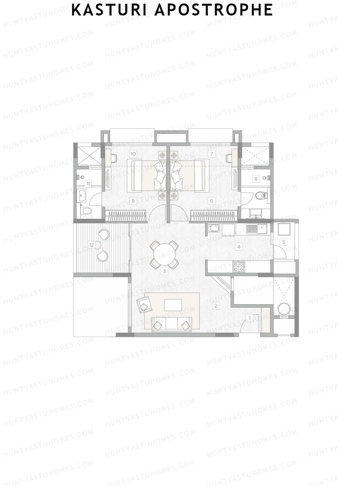 Kasturi Apostrophe Tower A Unit 1 Floor Plan