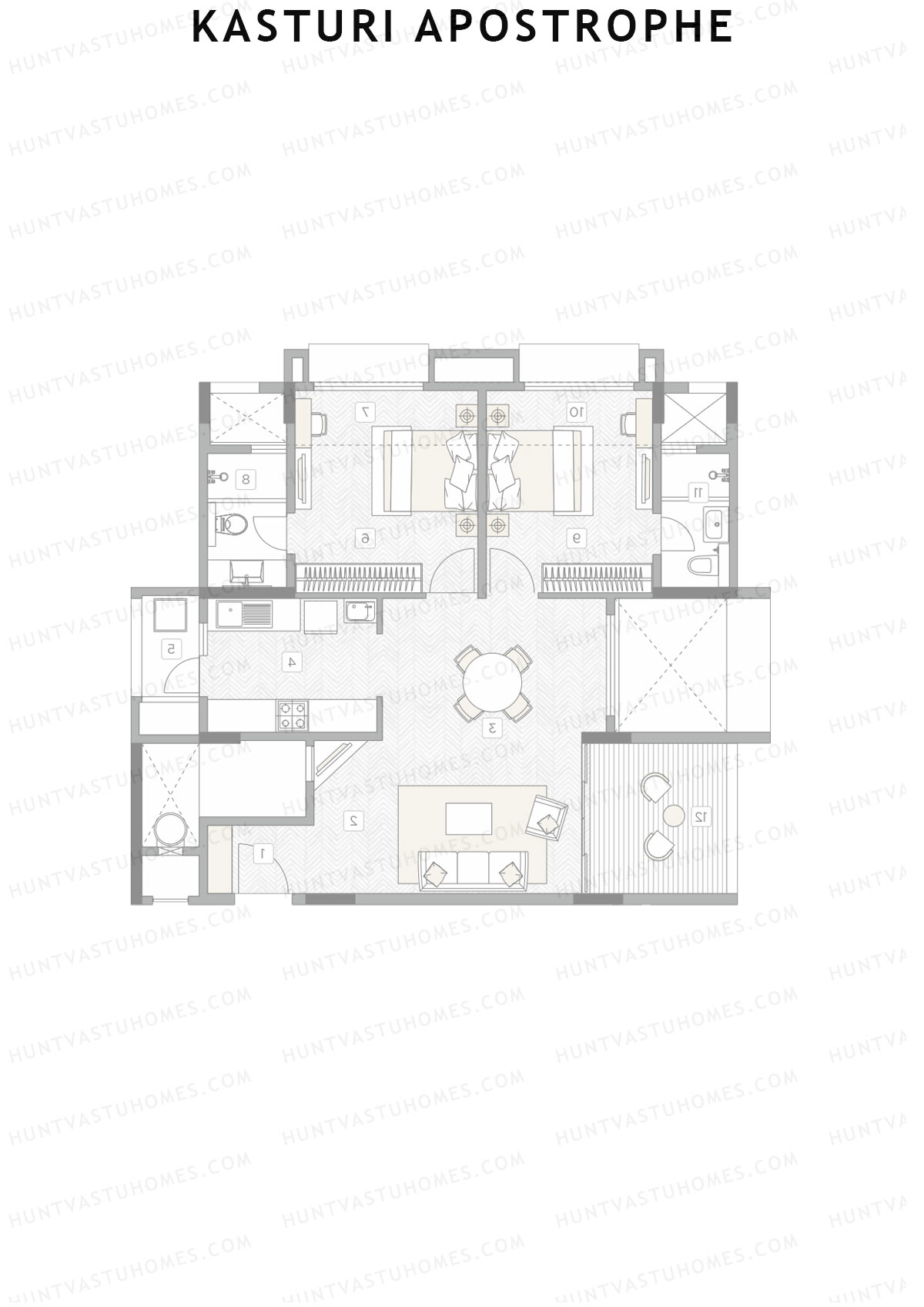 Kasturi Apostrophe Tower A Unit 2 Floor Plan