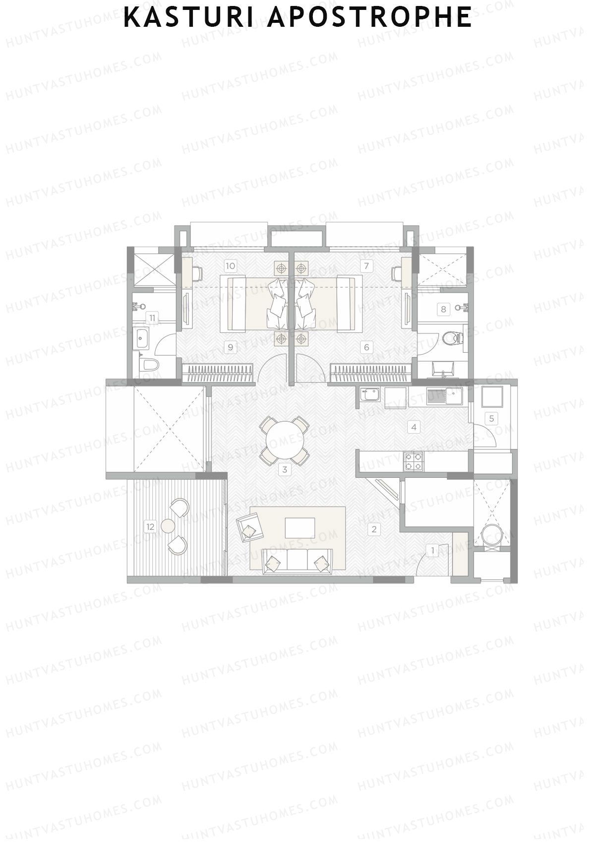 Kasturi Apostrophe Tower B Unit 1 Floor Plan