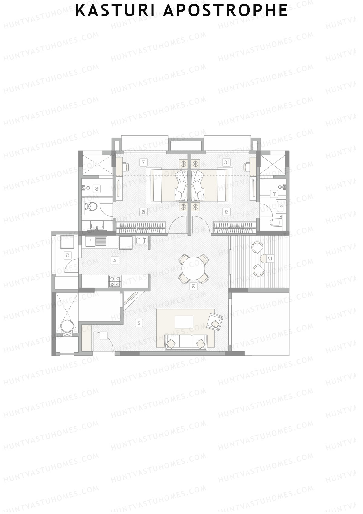 Kasturi Apostrophe Tower B Unit 2 Floor Plan