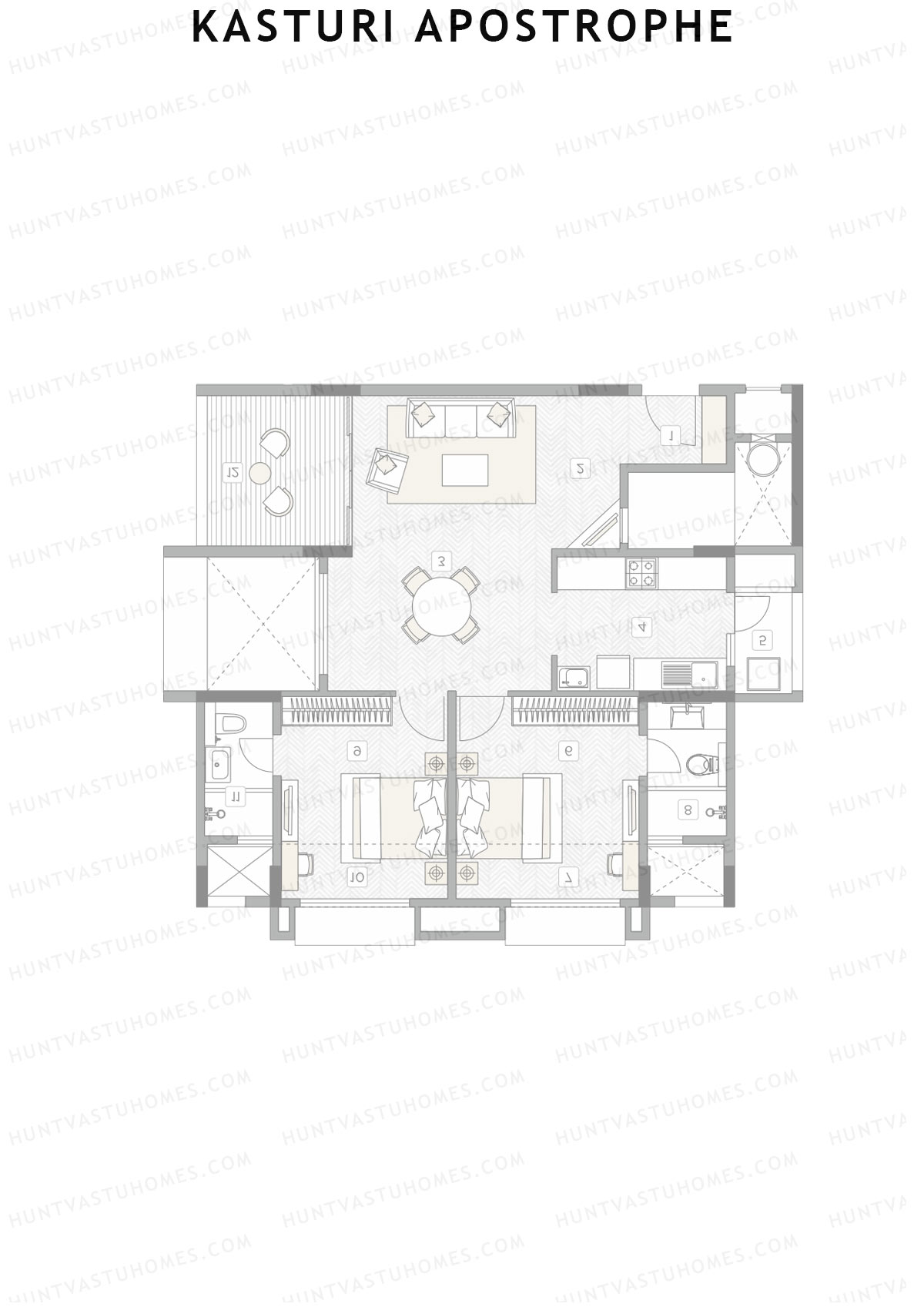 Kasturi Apostrophe Tower B Unit 4 Floor Plan