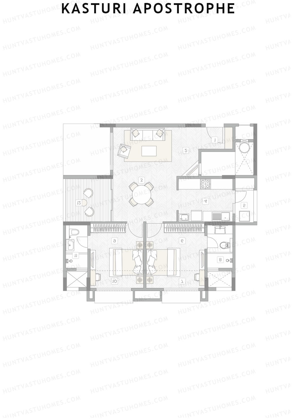Kasturi Apostrophe Tower B Unit 4 Floor Plan
