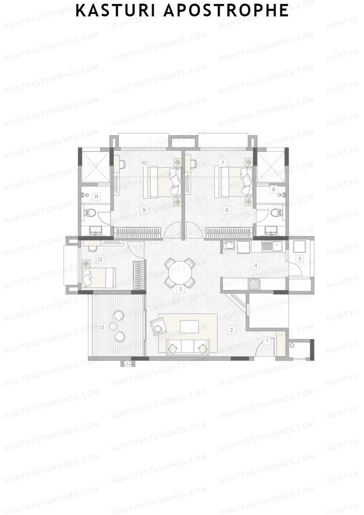 Kasturi Apostrophe Tower C Unit 1 Floor Plan