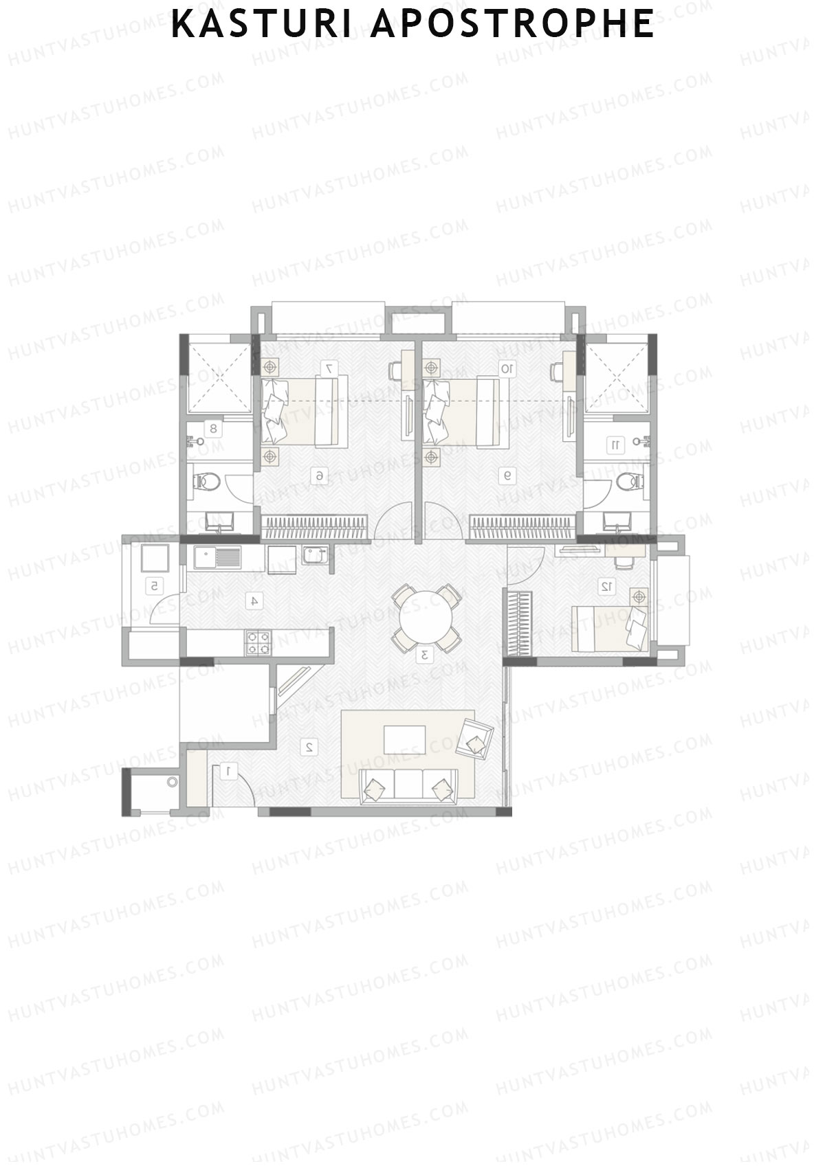 Kasturi Apostrophe Tower C Unit 2 Floor Plan