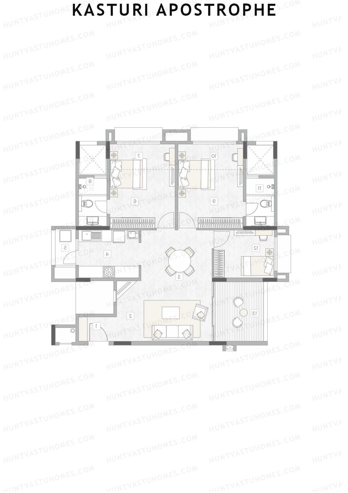 Kasturi Apostrophe Tower C Unit 2 Floor Plan