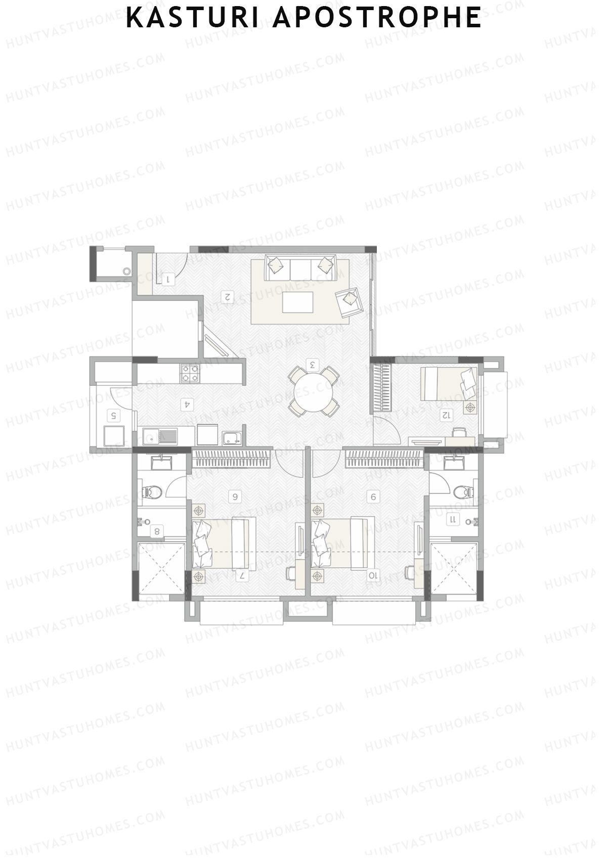 Kasturi Apostrophe Tower C Unit 3 Floor Plan