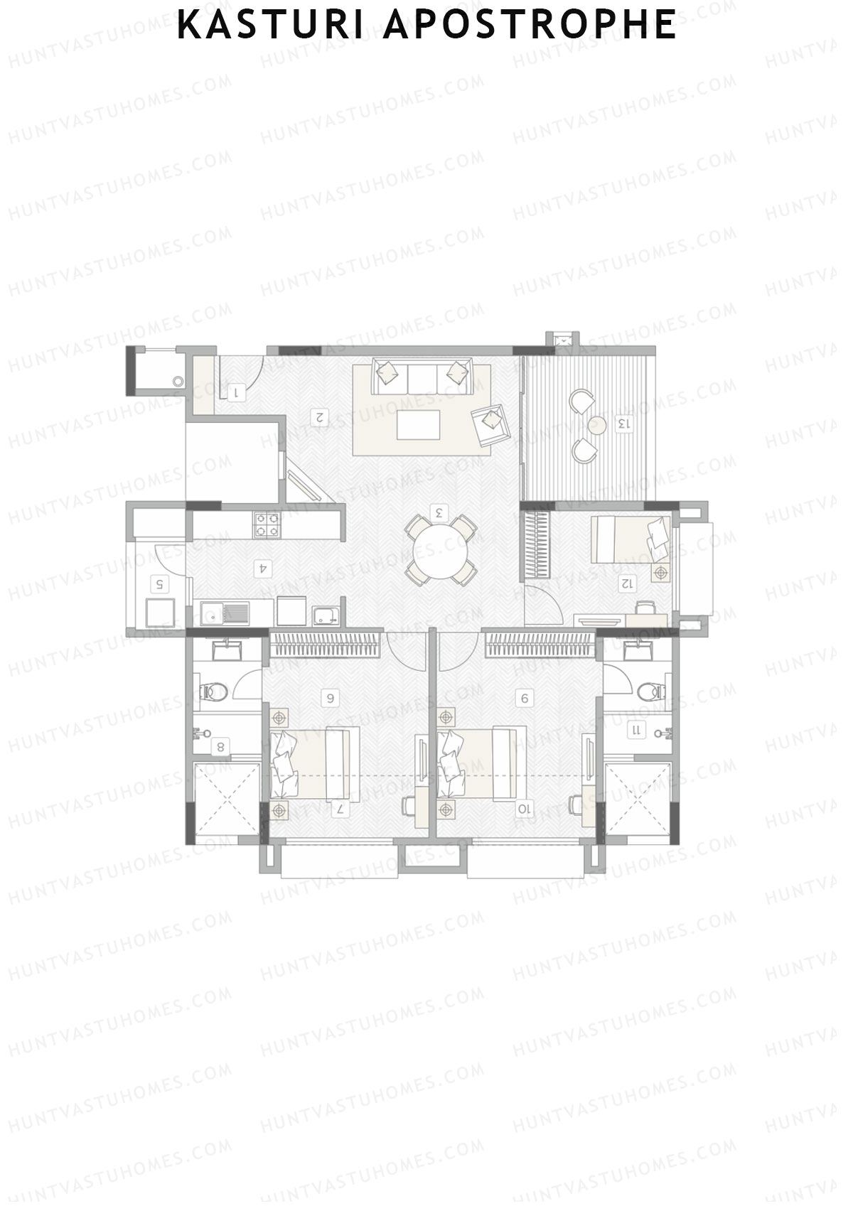Kasturi Apostrophe Tower C Unit 3 Floor Plan