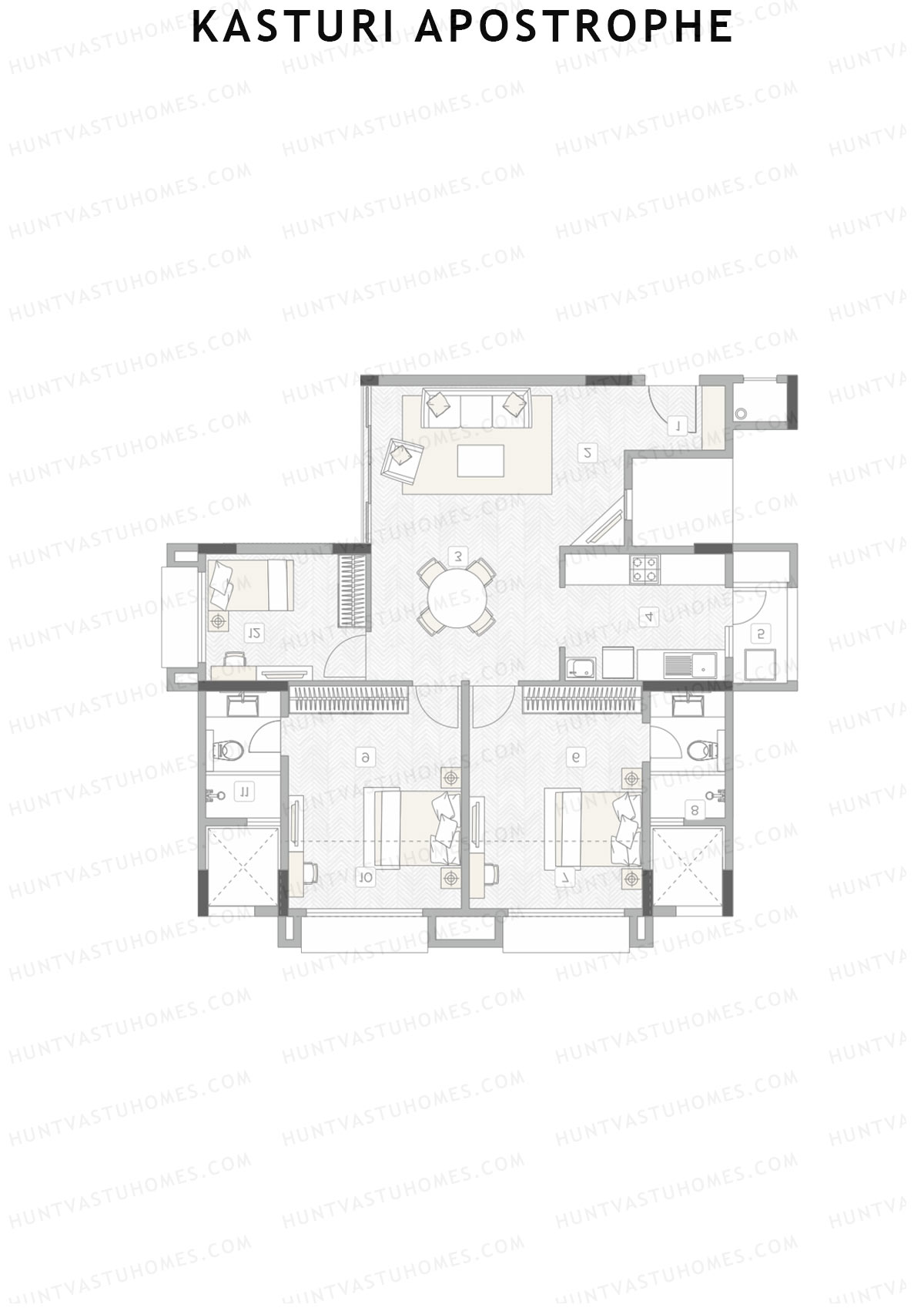 Kasturi Apostrophe Tower C Unit 4 Floor Plan