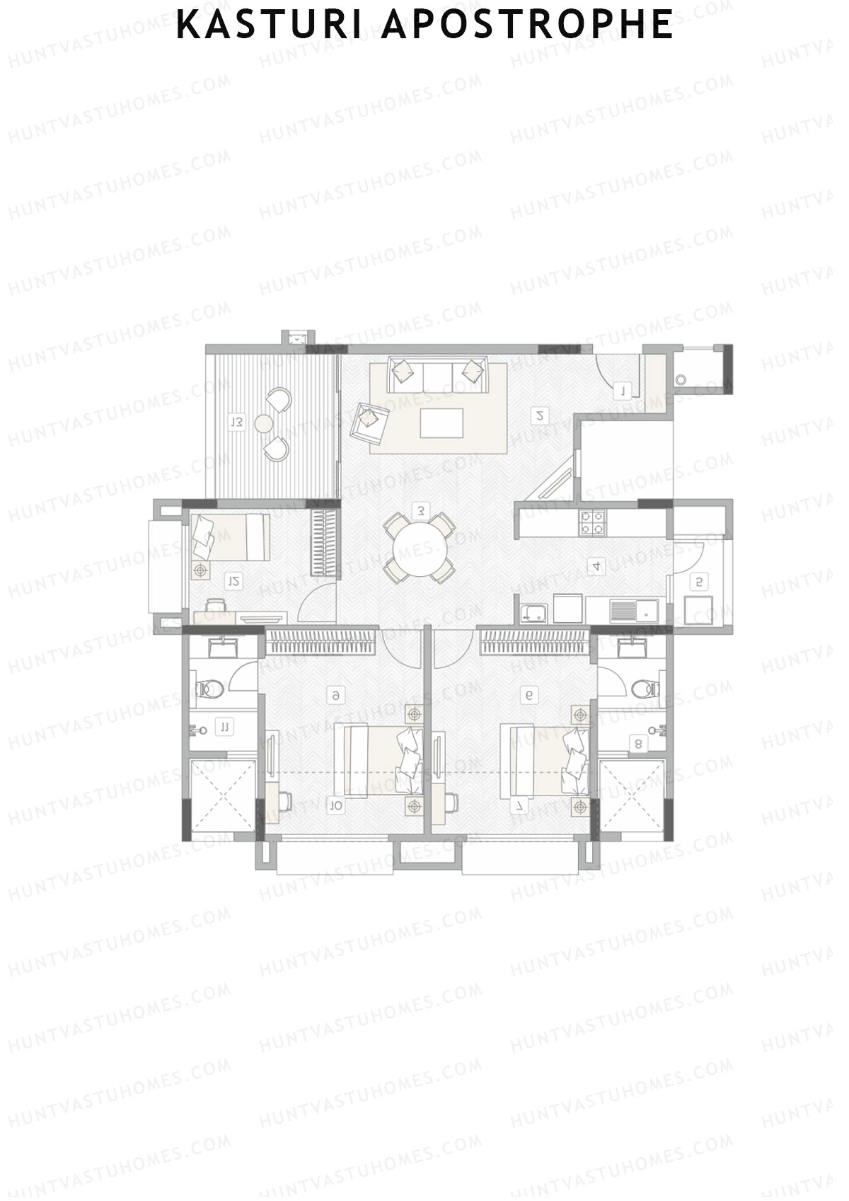 Kasturi Apostrophe Tower C Unit 4 Floor Plan