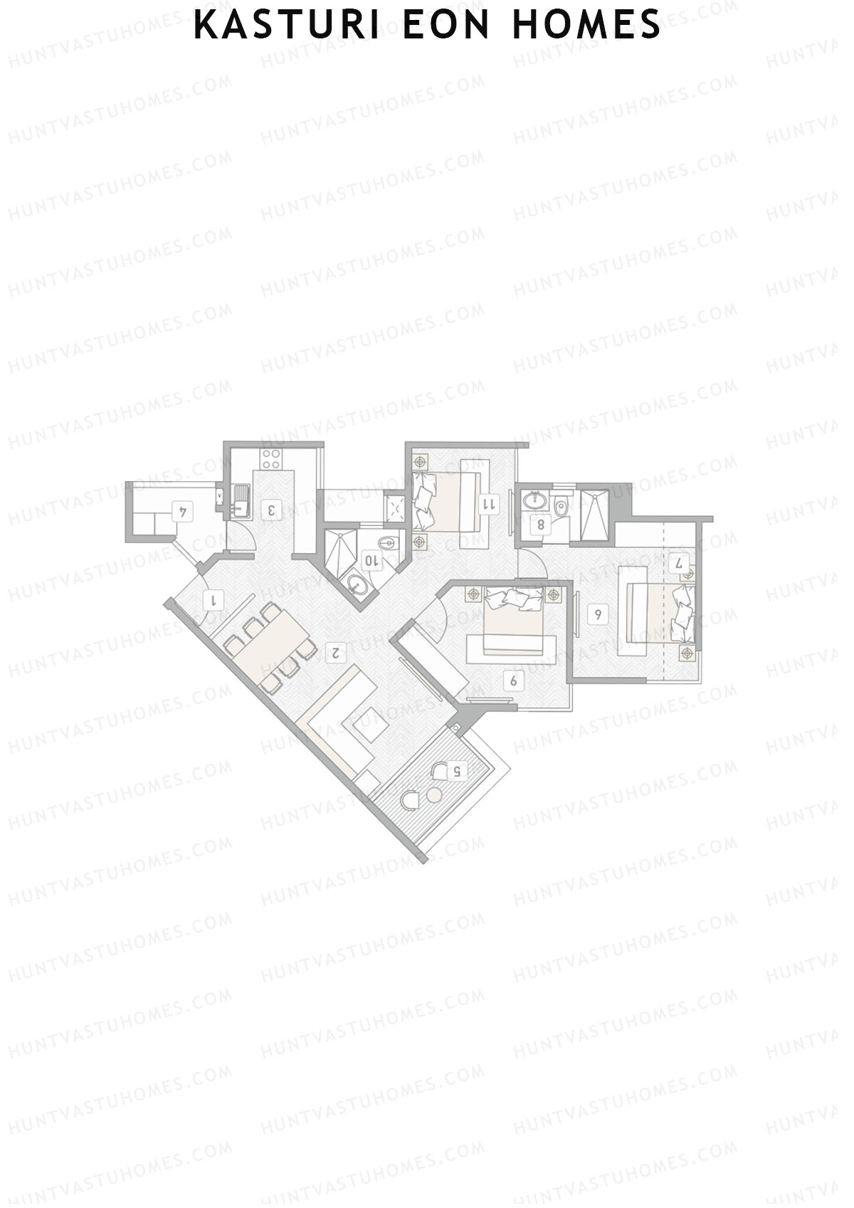 Kasturi Eon Homes Tower A1 Unit 1 Floor Plan