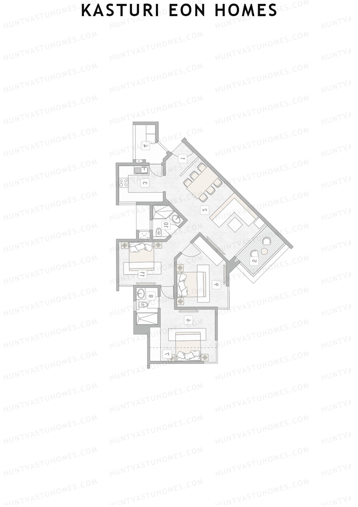 Kasturi Eon Homes Tower A2 Unit 2 Floor Plan